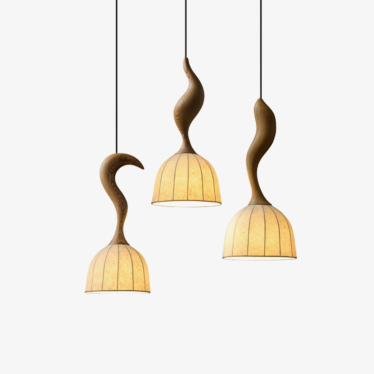 Colire Creativity Twisted Wood Pendant Light