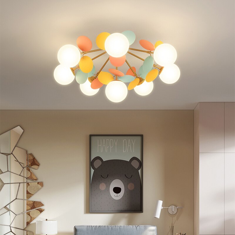 Aria Multicolored Flower Branch Chandelier Living Room - Neutral Decor