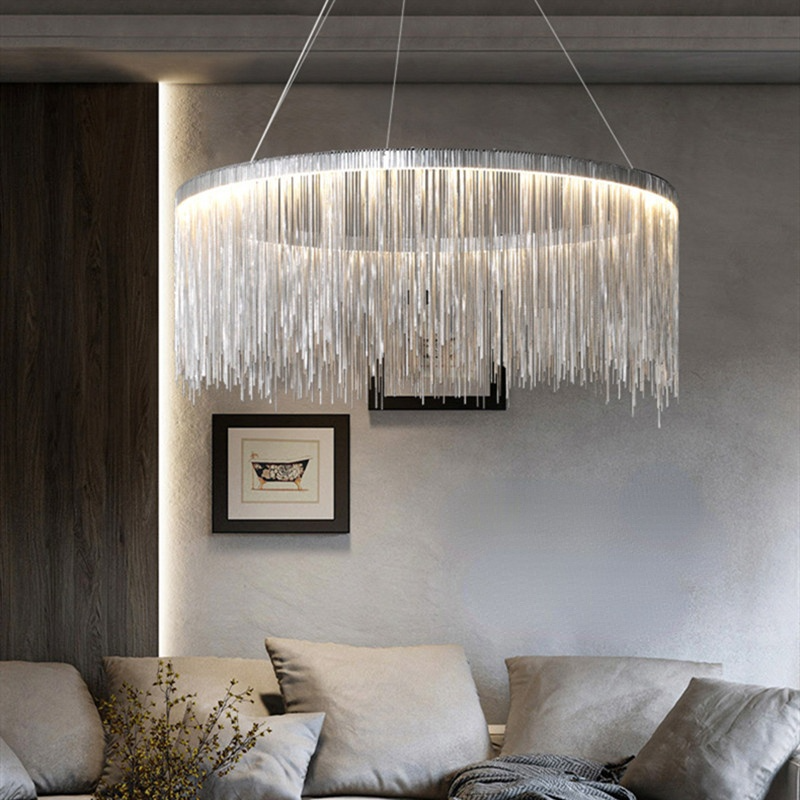 Arisha Tassel Chain Art Deco Pendant Light Living Room Hall - Neutral Decor