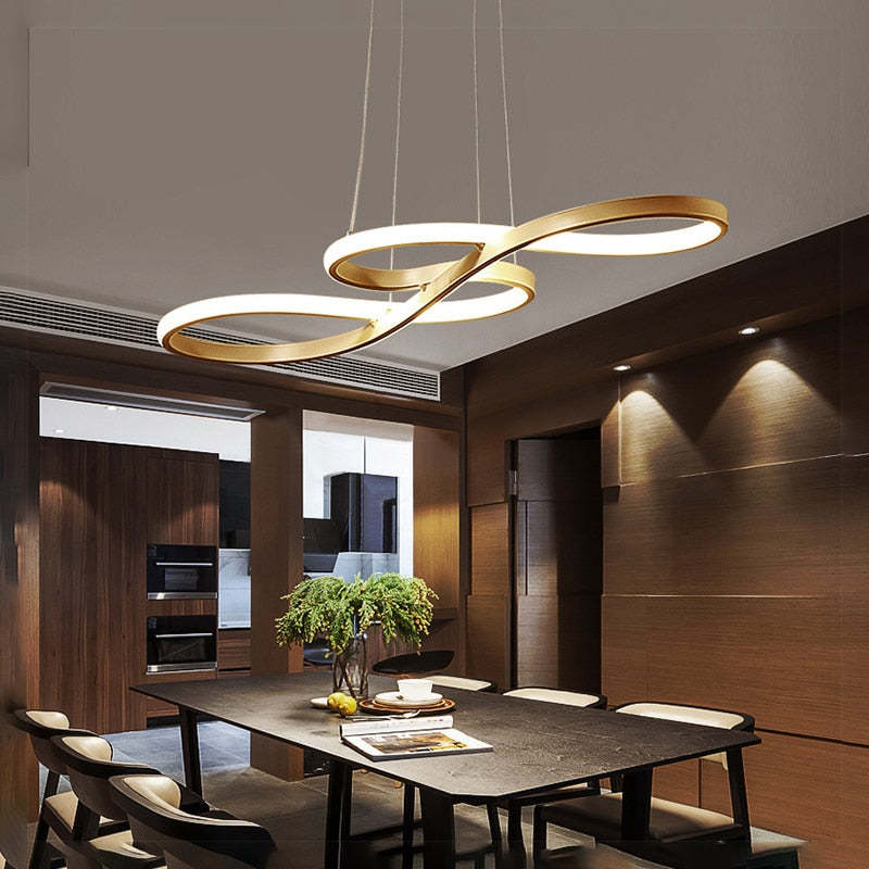 Arisha Modern Chandelier Linear Pendant Light Dining Room - Neutral Decor