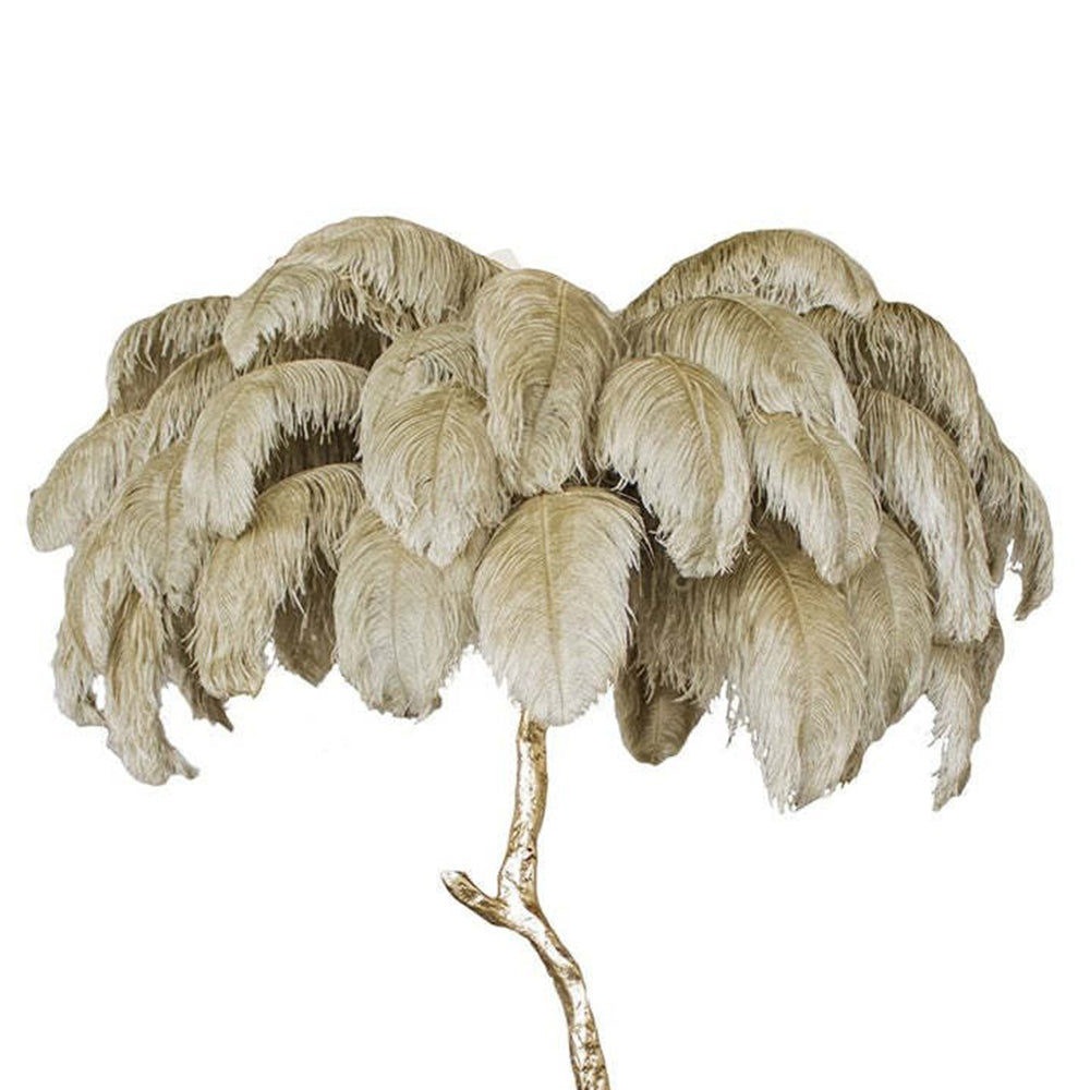 O'Moore Nordic Luxury Unique Ostrich Feather Floor Lamp/Table Lamp - Neutral Decor