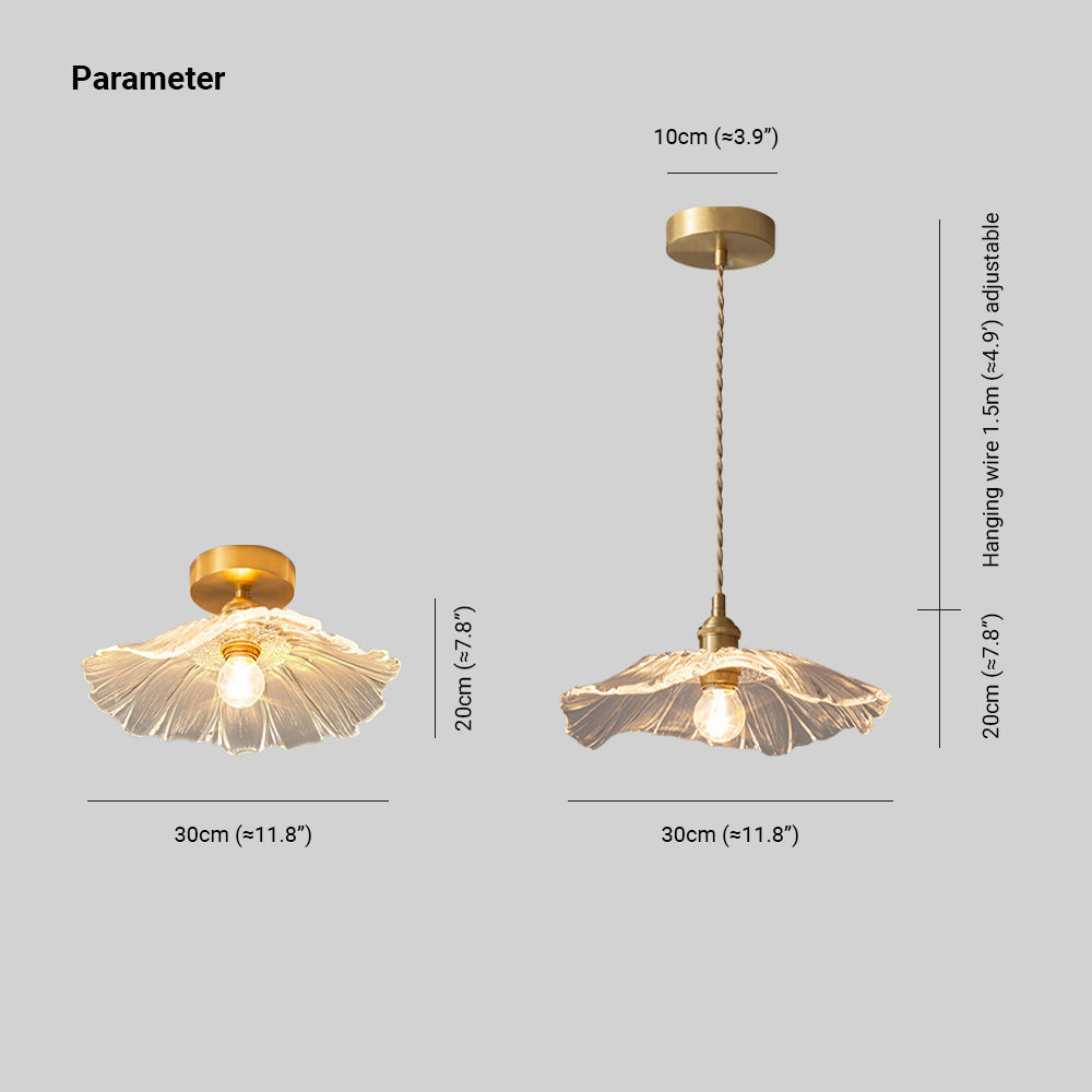 Arisha Art Deco Flower Glass Flush Mount Ceiling Light - Neutral Decor