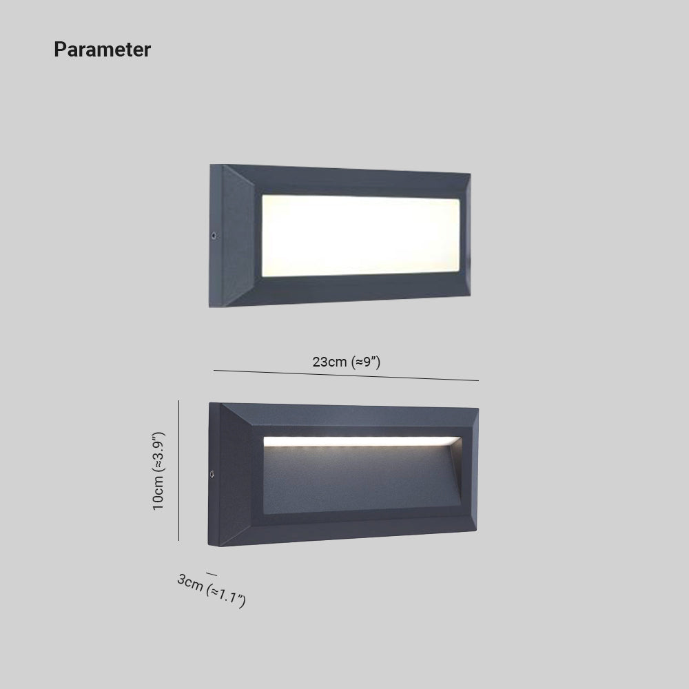 Ray Modern Rectangular Waterproof Outdoor Deck Step Light - Neutral Decor