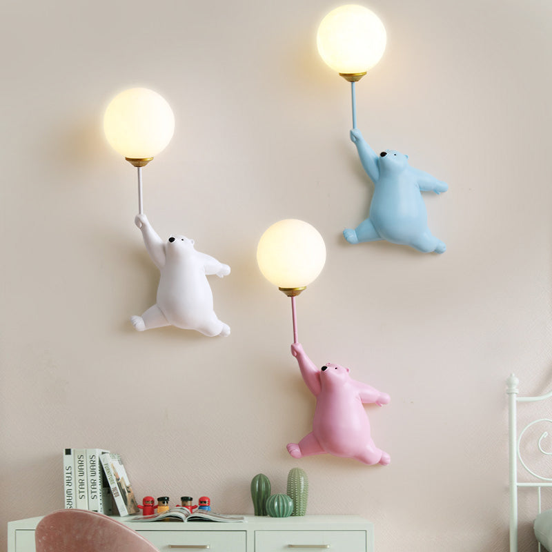 Aria Wall Reading Lamp Bear Balloon Children Bedroom/Bedside/Study - Neutral Decor