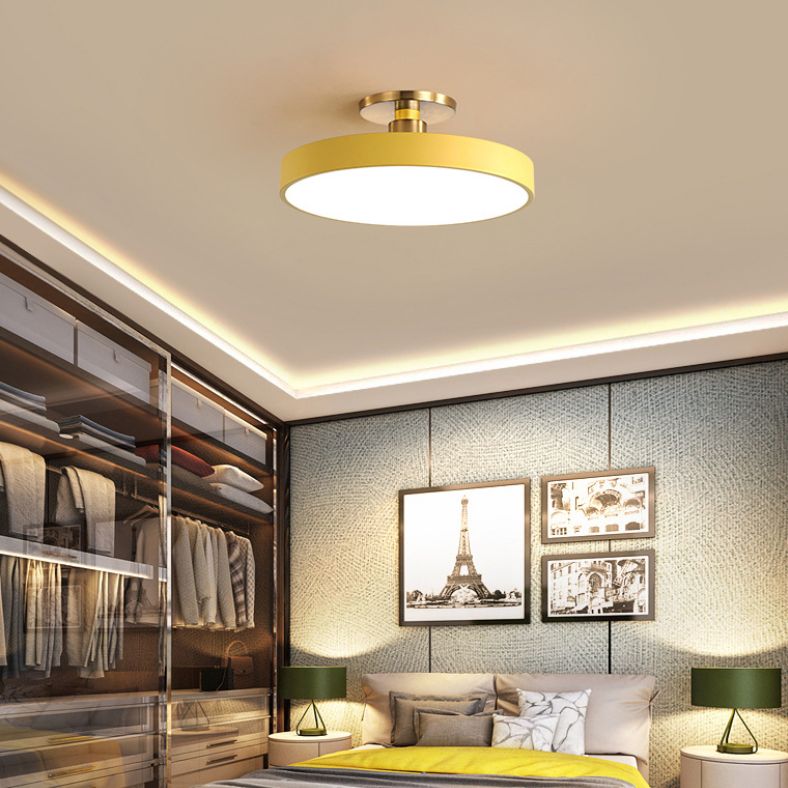Aria Nordic Minimalist Round Flush Mount Ceiling Light - Neutral Decor