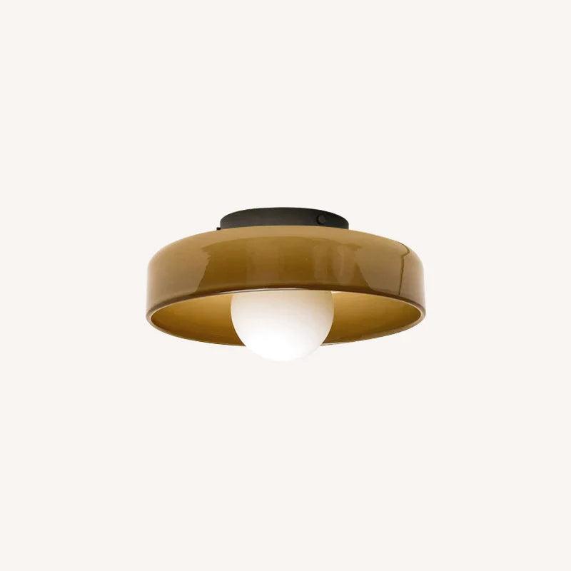 Solara Ceiling Lamp Orange Ring Playful Sculptural - Neutral Decor
