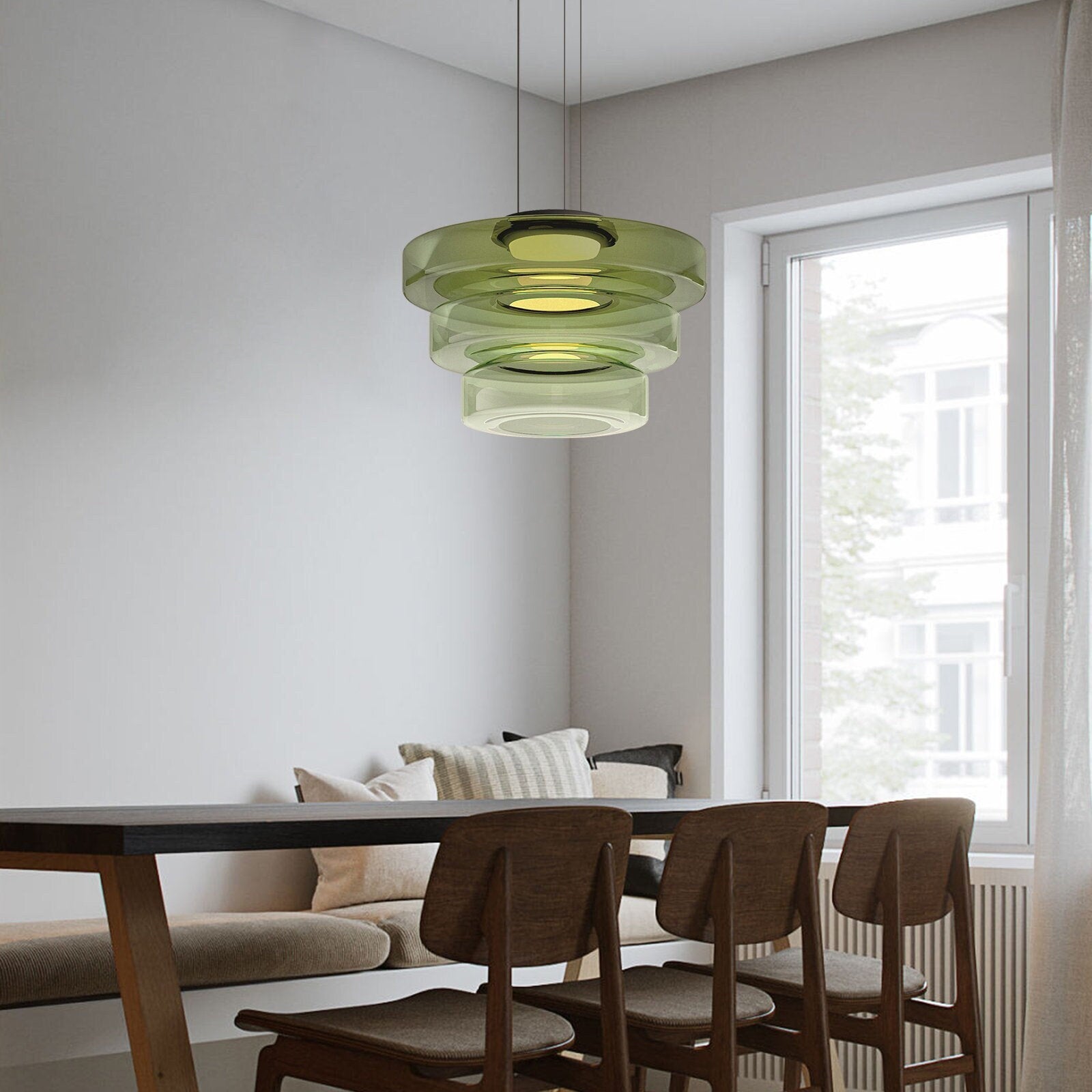Valentina Glass Pendant Light Multi-tiered Structure - Neutral Decor