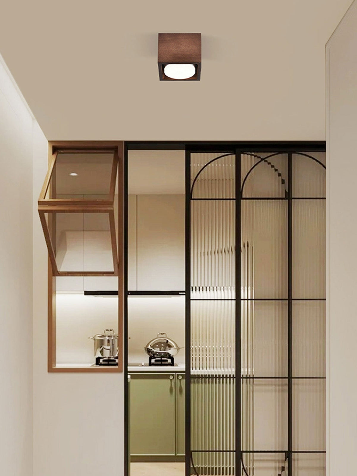 Eliza Minimalist Wood Ceiling Light