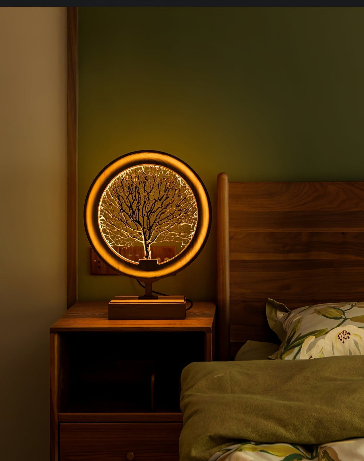 Sylalella Modern Wood Table Lamp