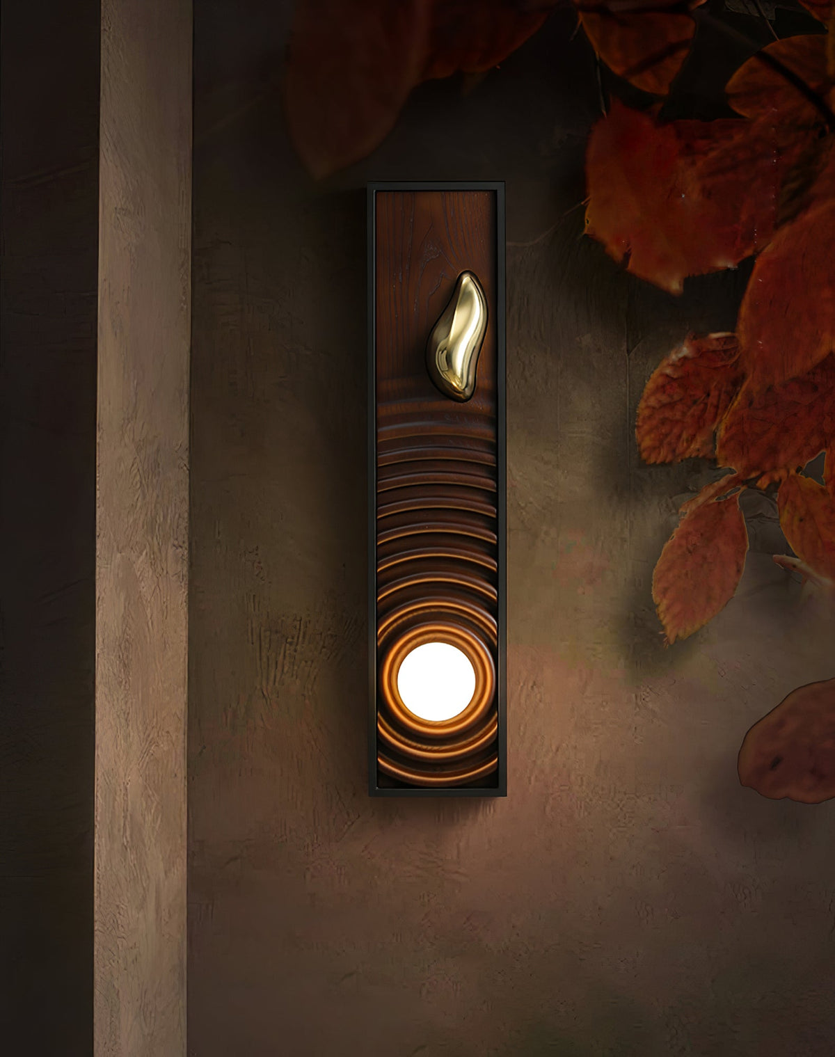 Caleb Vintage Wood Wall Lamp