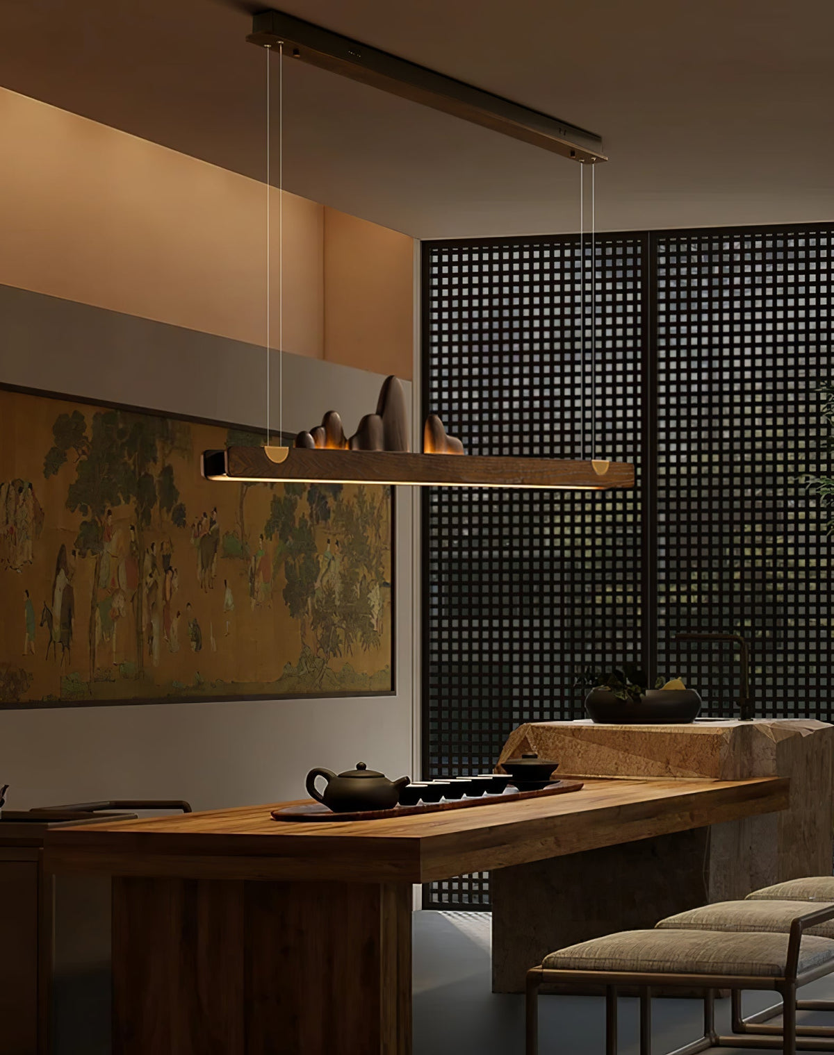 Elvaaine Modern Wood Pendant Light