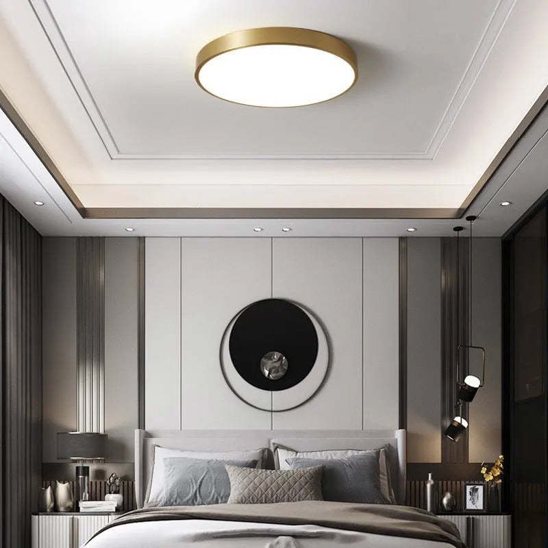 Arisha Nordic LED Round Flush Mount Ceiling Light &Acrylic - Neutral Decor