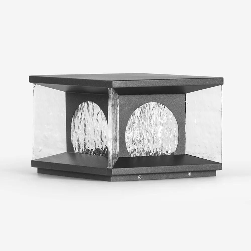 Ray Modern Transparent Rectangular Glass Outdoor Floor Lamp - Neutral Decor