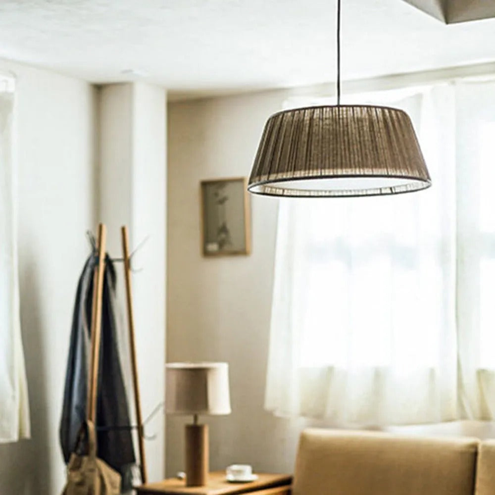 Ritta Pleated Pendant Light Wabi Sabi, /Fabric, Living Room - Neutral Decor