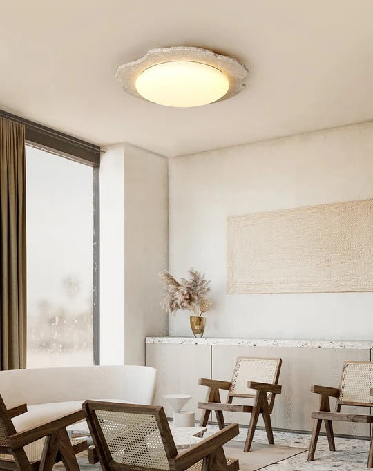 Nimbe Halo  Travertine Ceiling Light