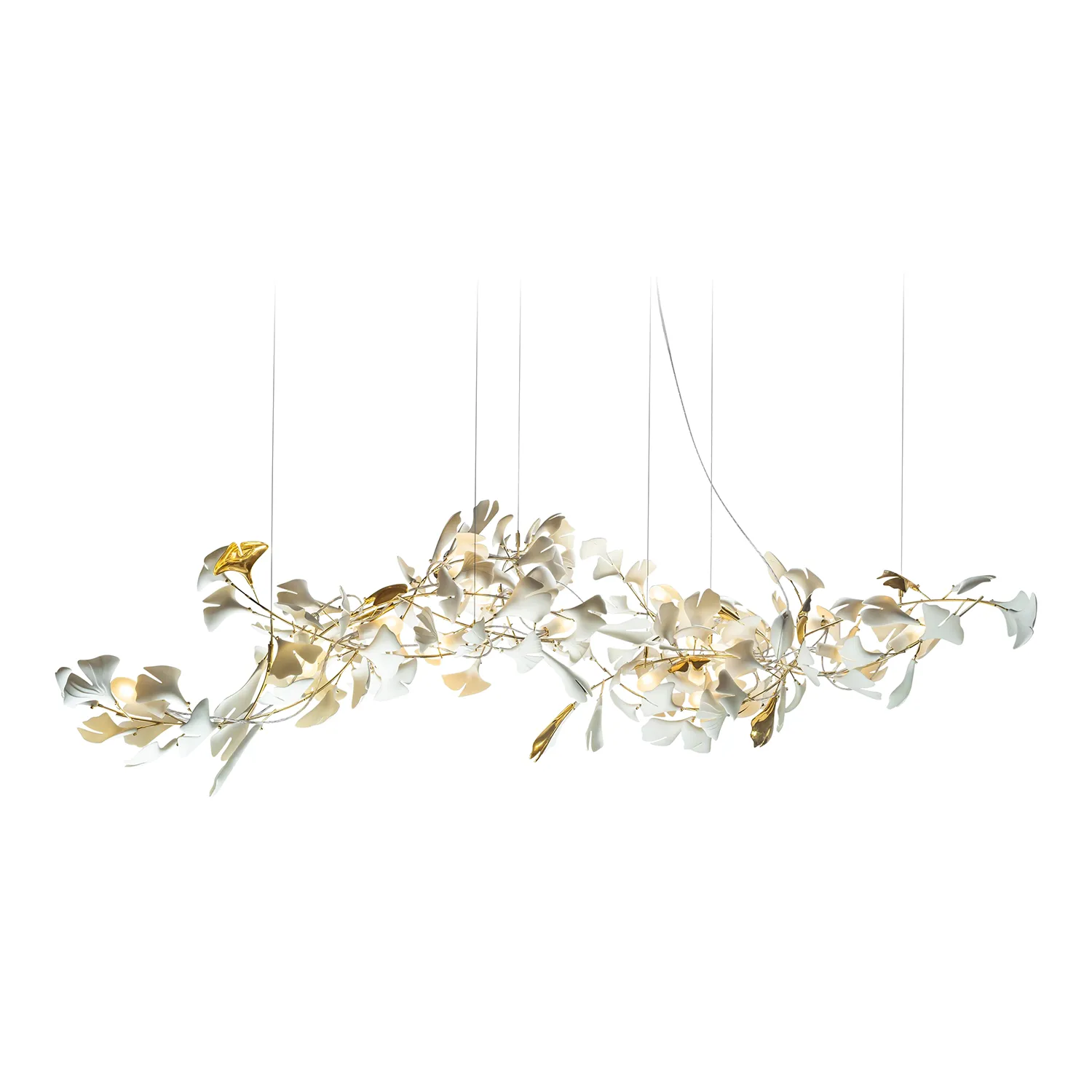 Olivia CeraFall Modern Art Deco Organic Chandelier Ceramics - Neutral Decor