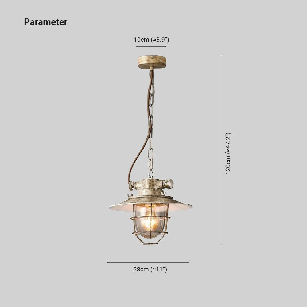 Epoch Industrial Glass Pendant Light Bedroom - Neutral Decor