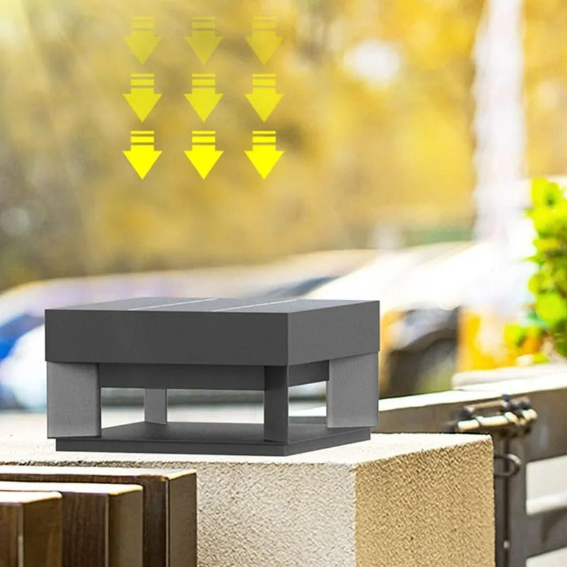 Ray Post Modern Solar Square LED Outdoor Light - Neutral Decor