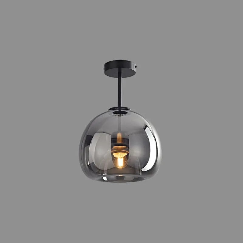 Arisha Modern Dome Glass Semi-Flush Mount Ceiling Light Pendant Light - Neutral Decor