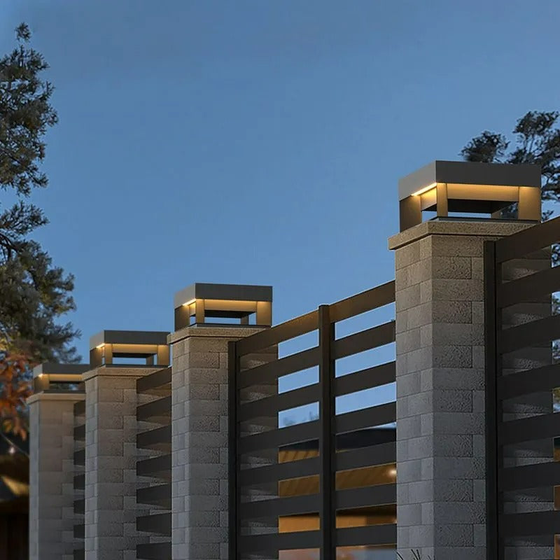 Ray Post Modern Solar Square LED Outdoor Light - Neutral Decor