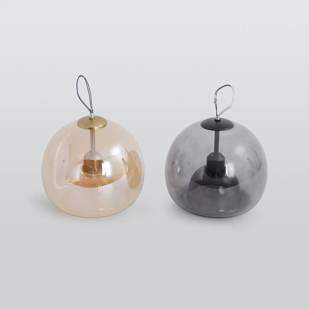Arisha Modern Dome Glass Semi-Flush Mount Ceiling Light Pendant Light - Neutral Decor
