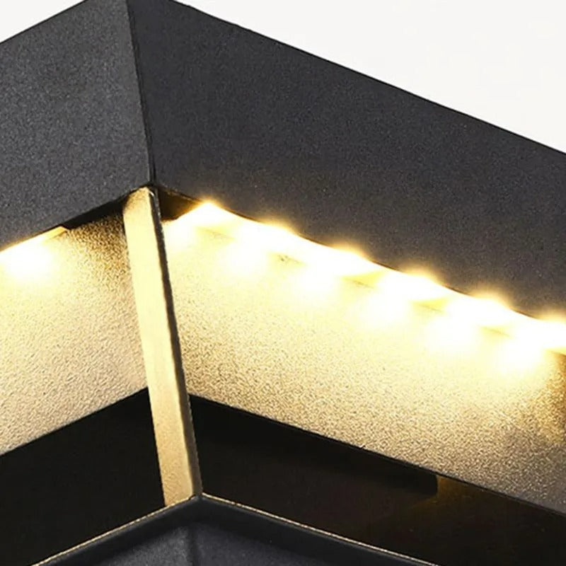 Ray Post Modern Solar Square LED Outdoor Light - Neutral Decor