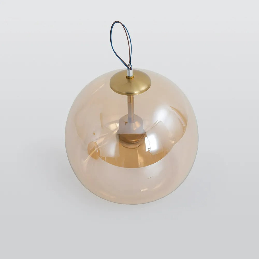 Arisha Modern Dome Glass Semi-Flush Mount Ceiling Light Pendant Light - Neutral Decor