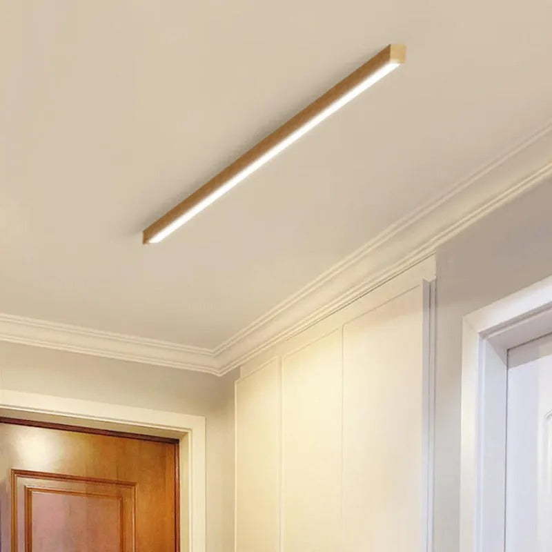 Arisha Linear Ceiling Light, Wood, 23.6"/39.4" - Neutral Decor