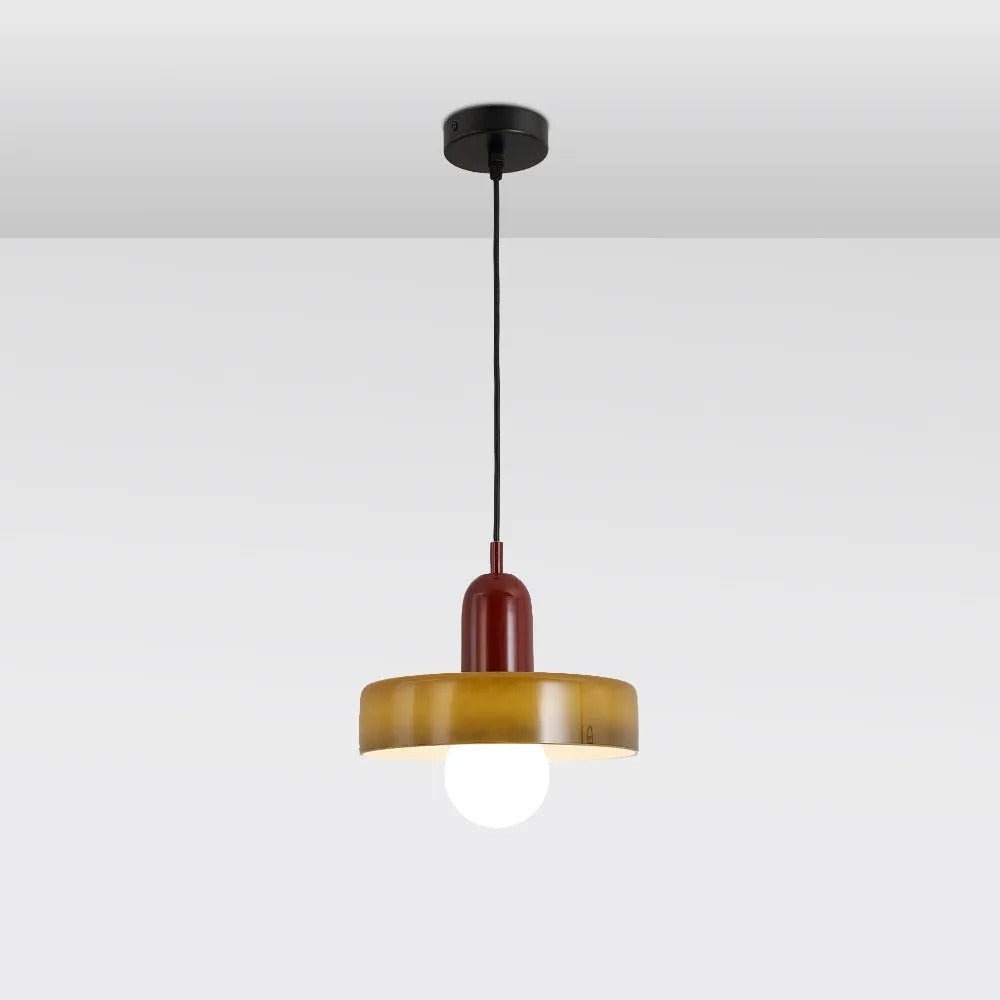 Valentina Vintage LED Glass Pendant Light, Multicolor - Neutral Decor