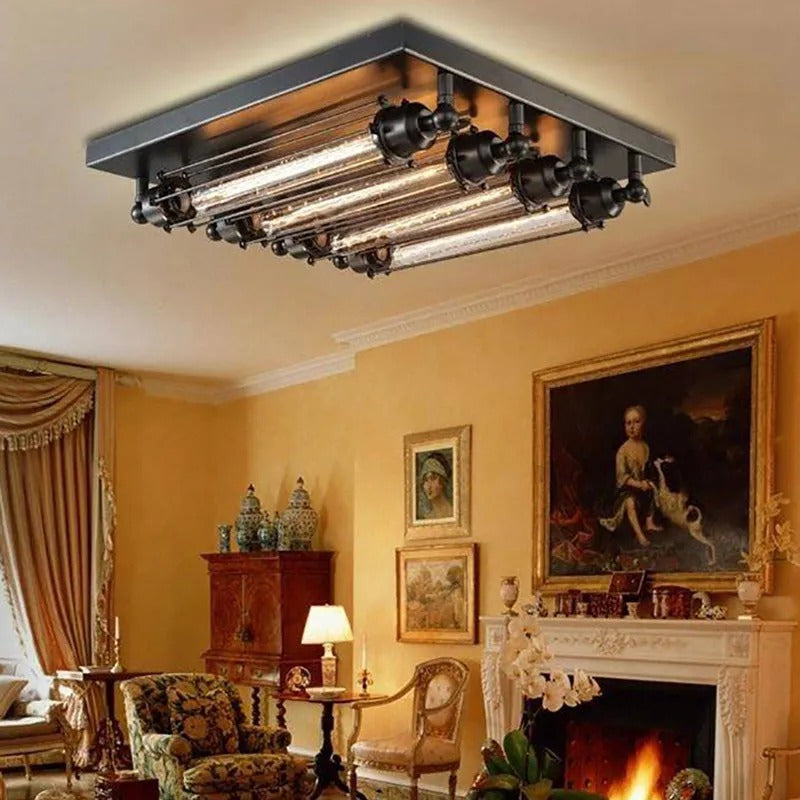 EpochVintage Tubed Flush Mount Ceiling Light Living Room - Neutral Decor