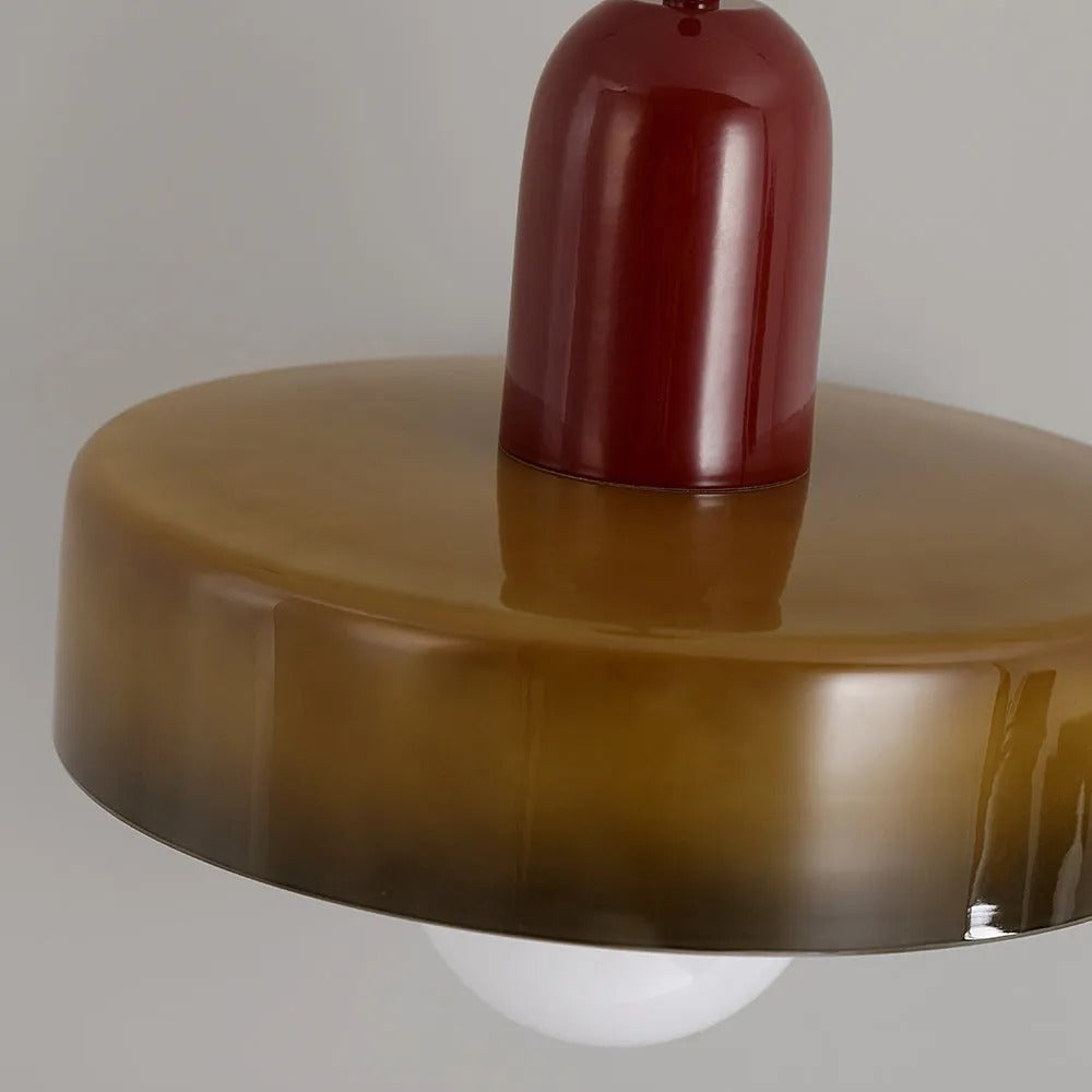 Valentina Vintage LED Glass Pendant Light, Multicolor - Neutral Decor