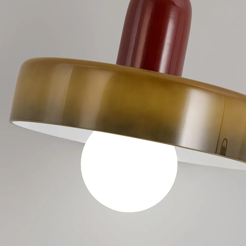 Valentina Vintage LED Glass Pendant Light, Multicolor - Neutral Decor
