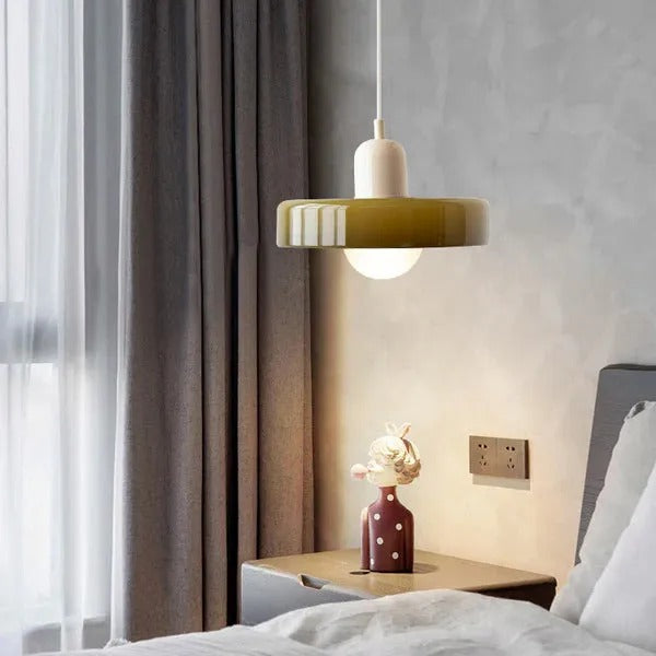 Valentina Vintage LED Glass Pendant Light, Multicolor - Neutral Decor