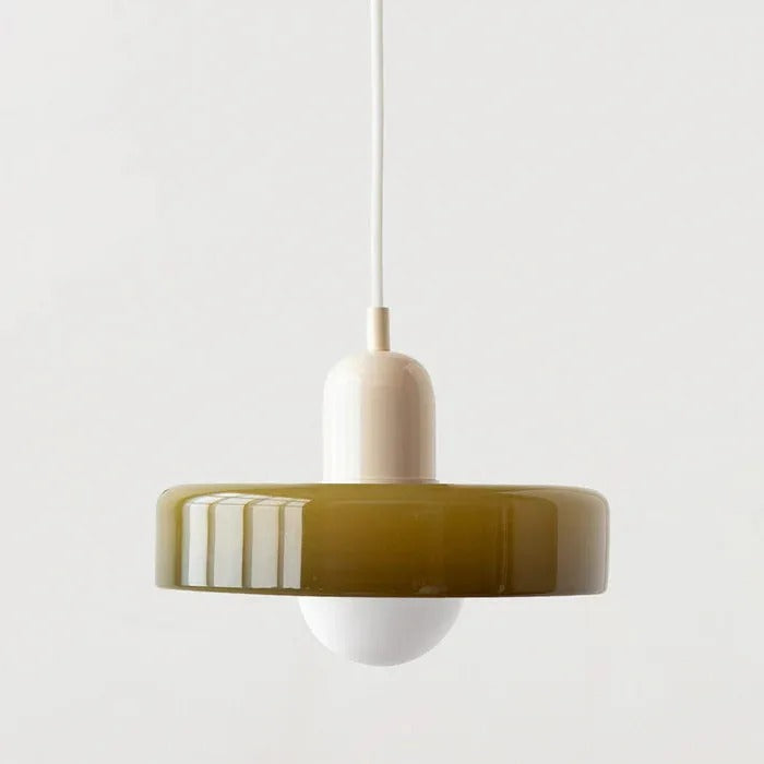 Valentina Vintage LED Glass Pendant Light, Multicolor - Neutral Decor
