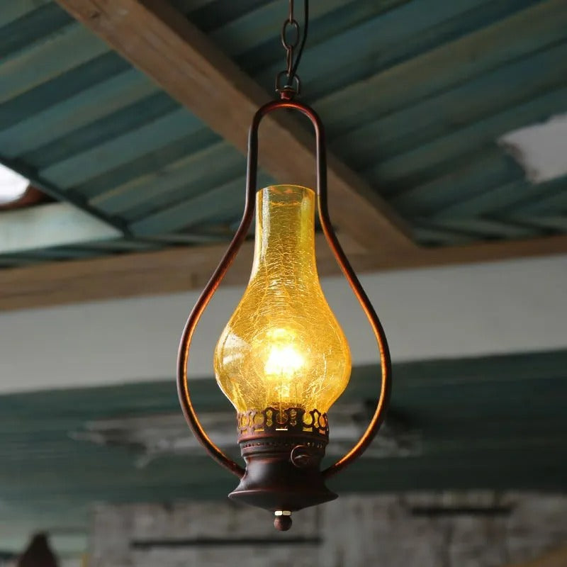 EpochRustic Vintage Kerosene LED Pendant Light - Neutral Decor