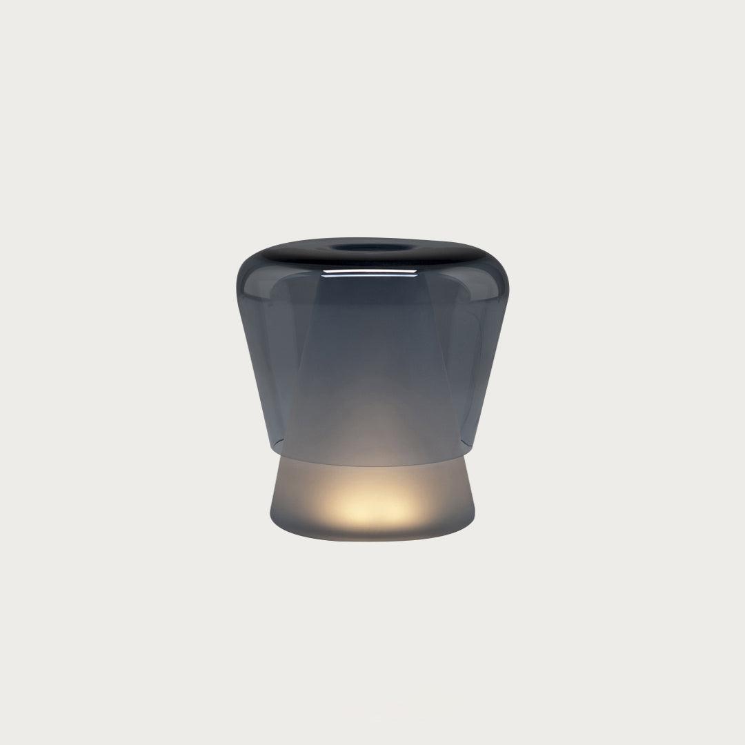 Aurnoril Smoky Glass Table Lamp