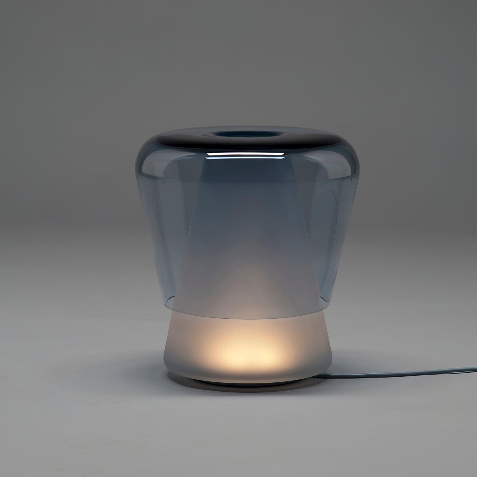 Aurnoril Smoky Glass Table Lamp