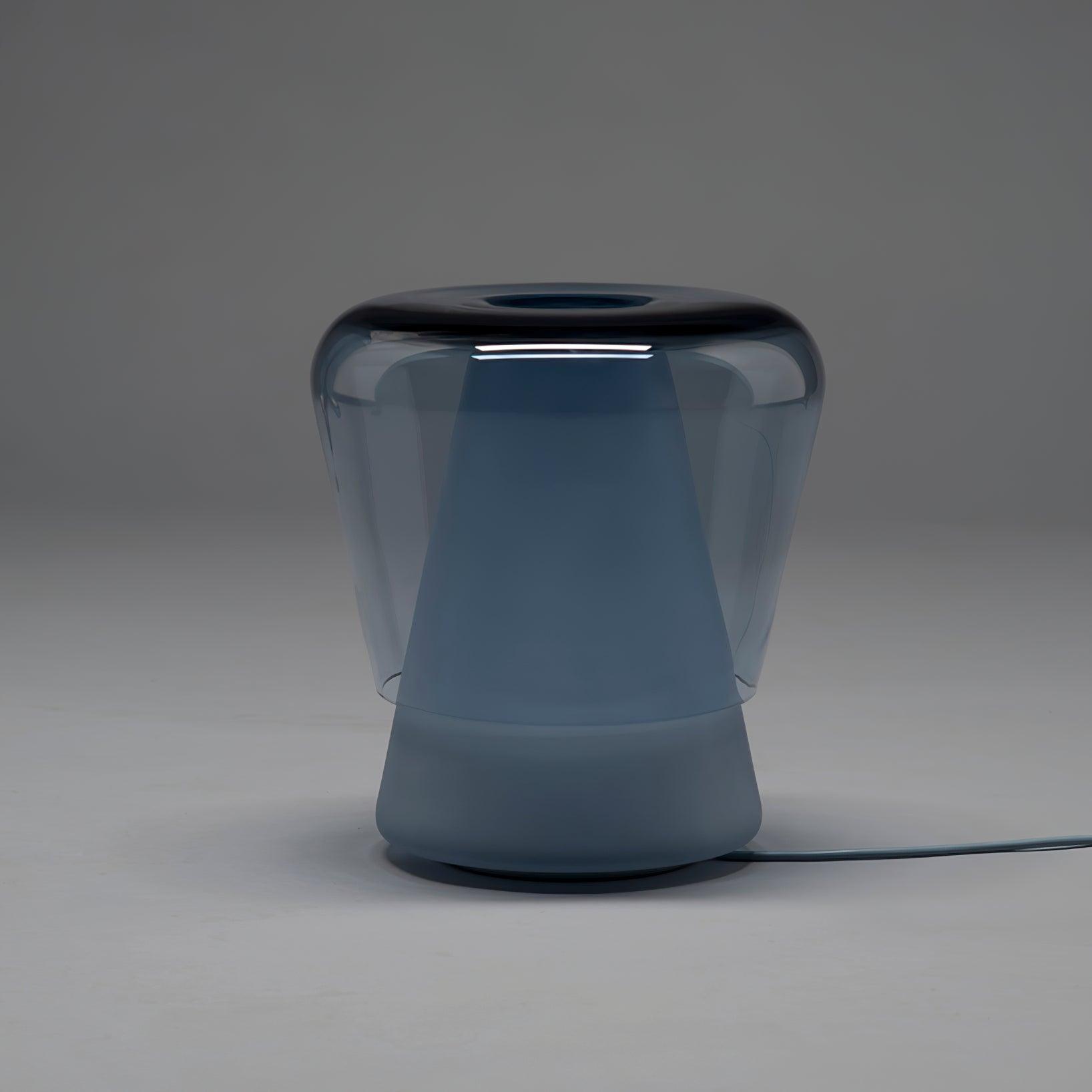 Aurnoril Smoky Glass Table Lamp
