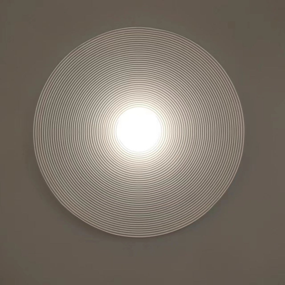 Aria Modern Round Indoor Wall Lamp Wood Bedroom Living Room - Neutral Decor