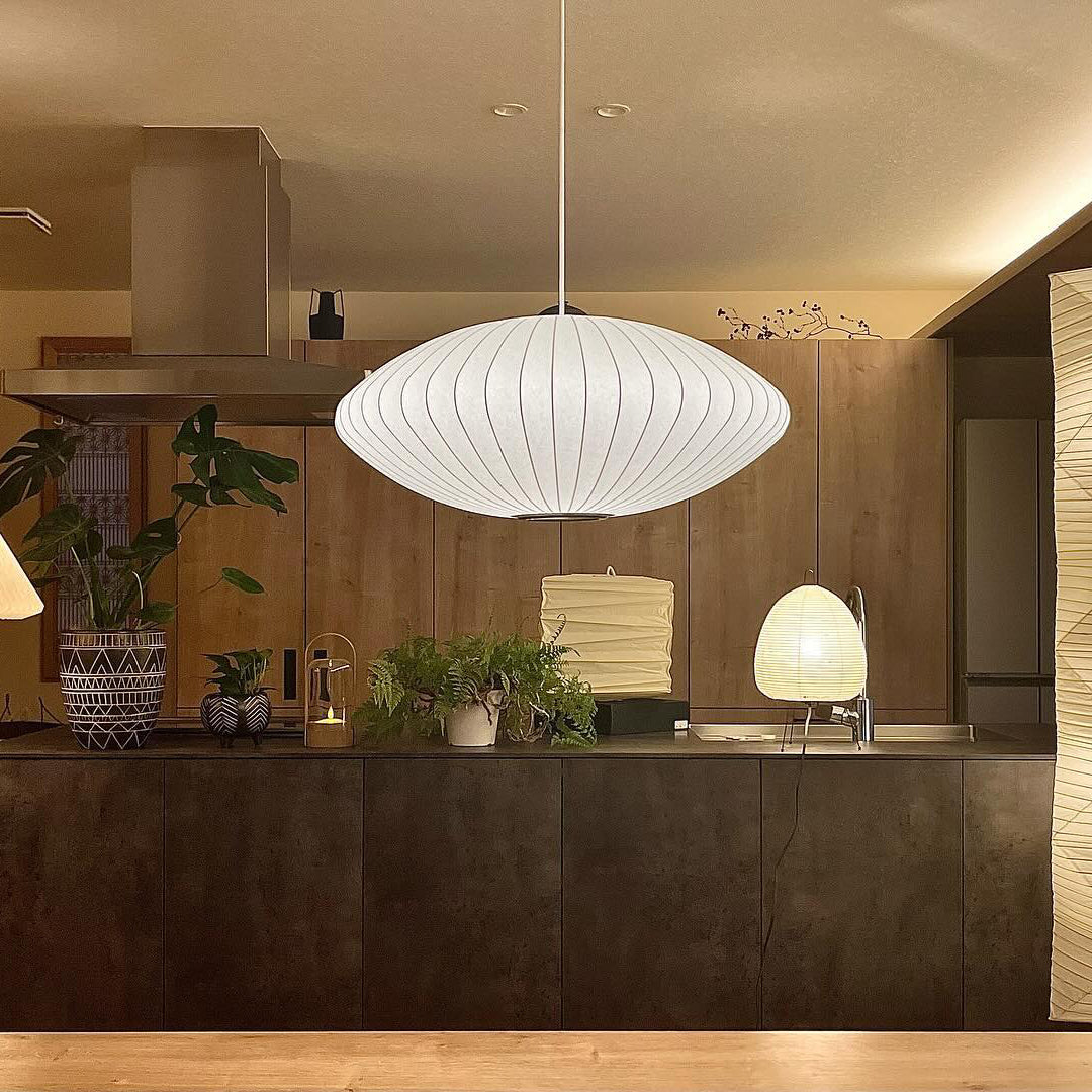 Bis Silk & Steel Pendant Lamp