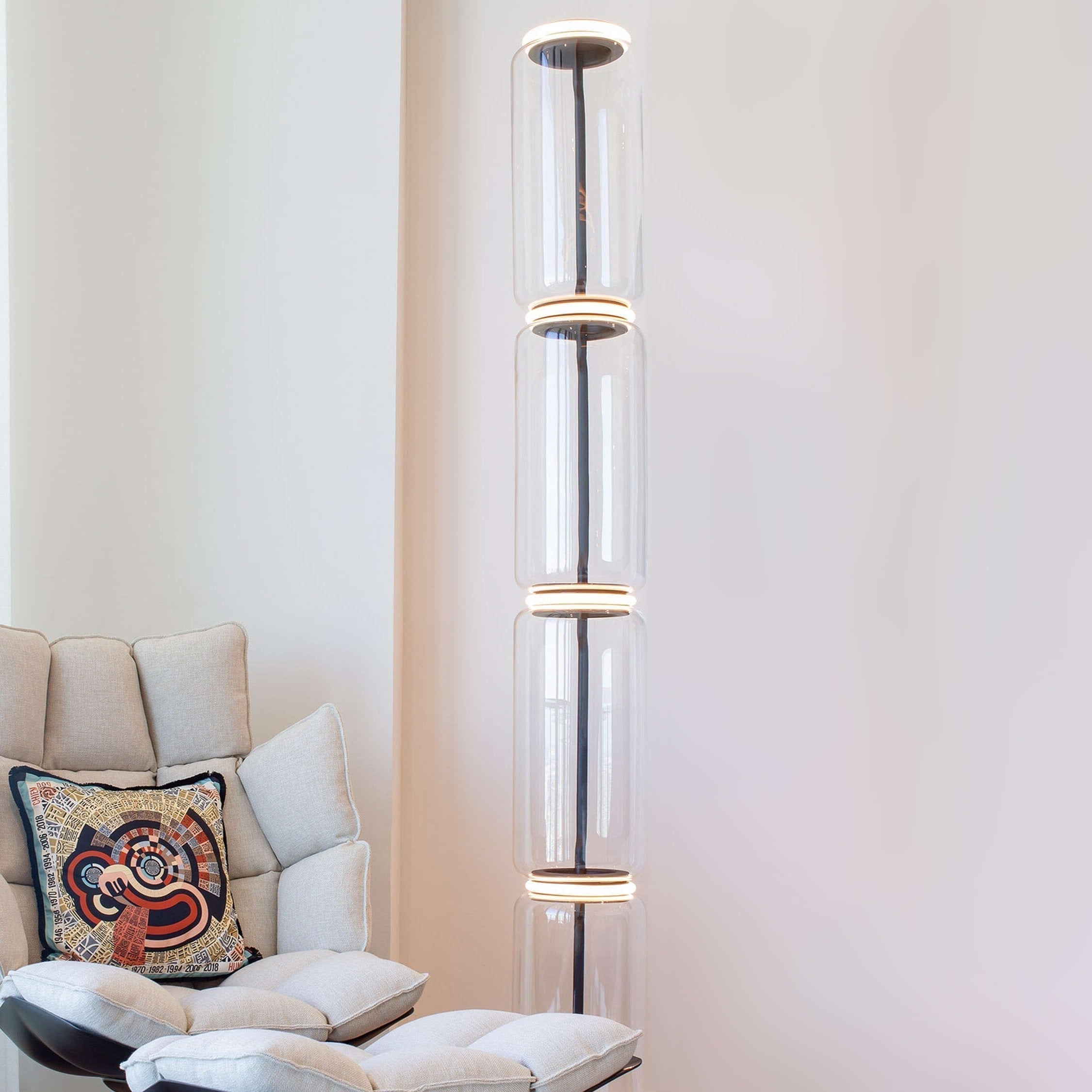 Lustra Floor Lamp Bamboo Glass - Neutral Decor