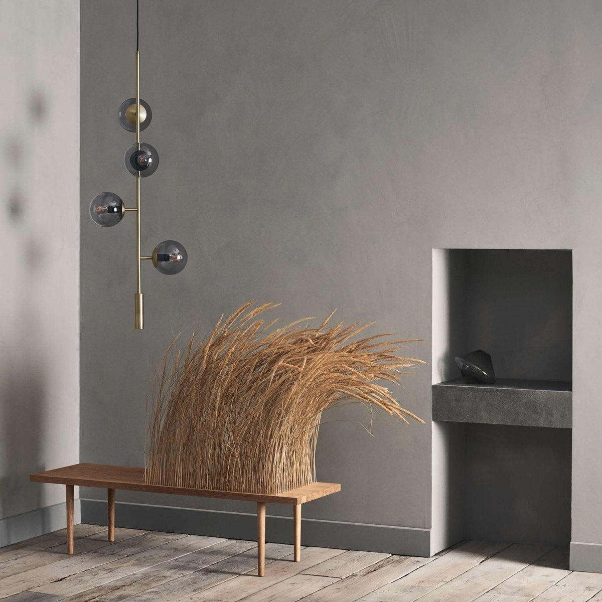 Erevia Brass & Glass Pendant Light