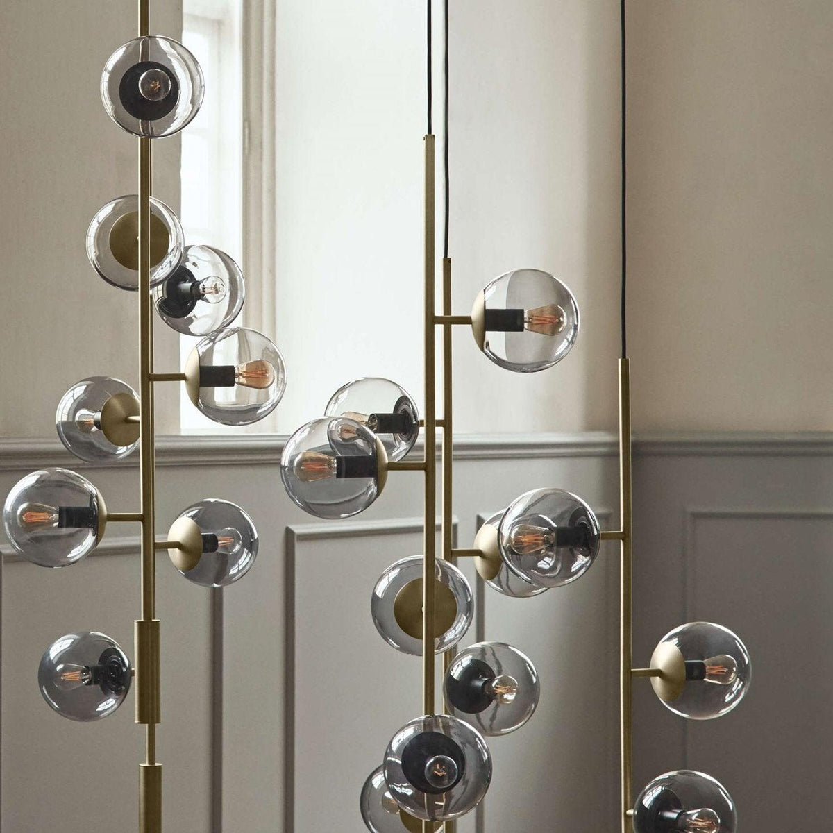Erevia Brass & Glass Pendant Light