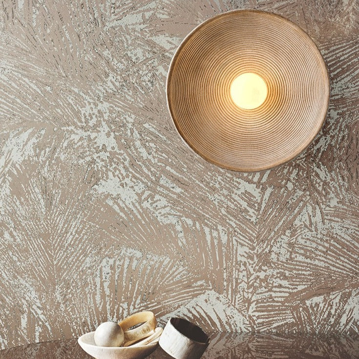 Aria Modern Round Indoor Wall Lamp Wood Bedroom Living Room - Neutral Decor