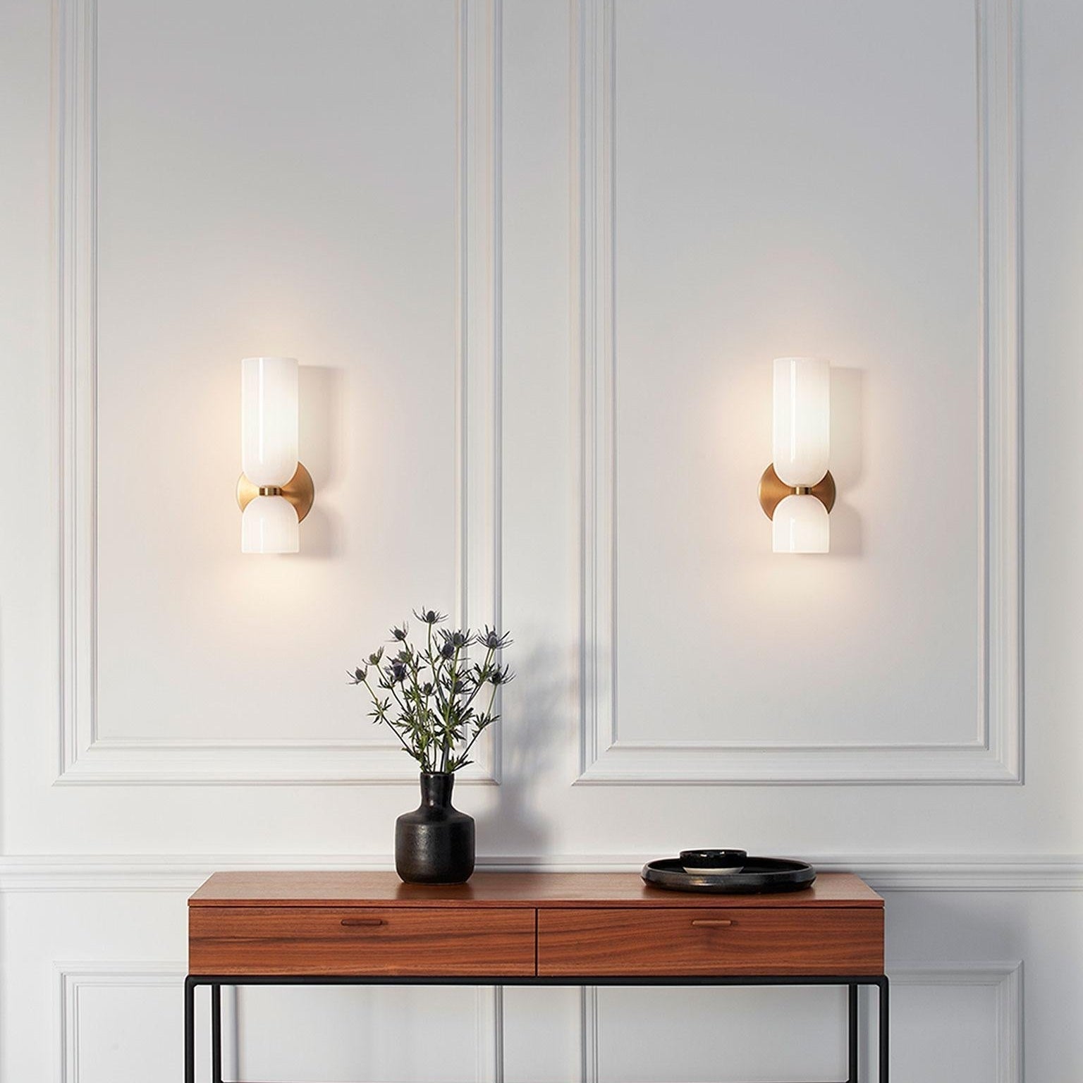 Valentina Modern Bedroom Glass Wall Lamp Sconce - Neutral Decor