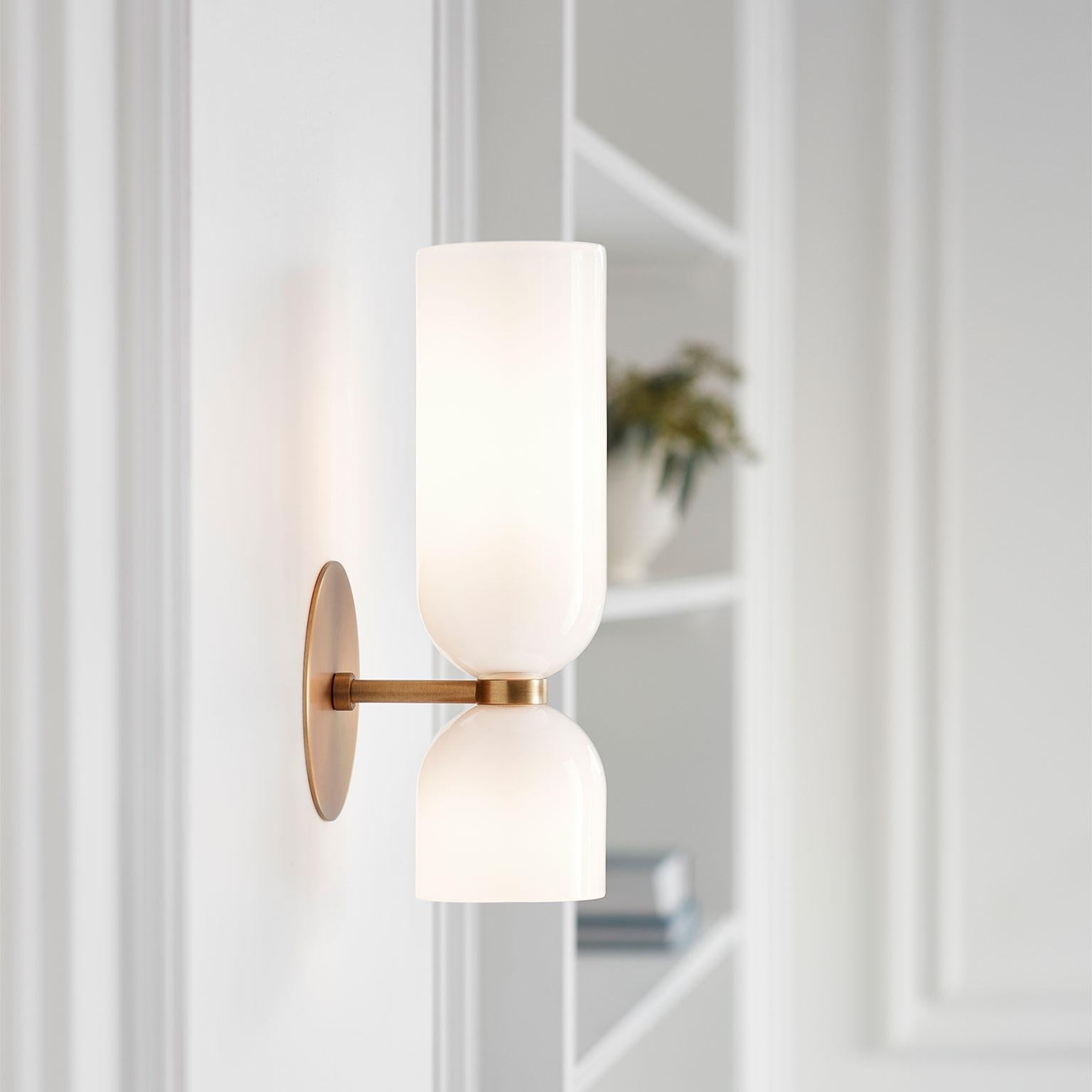 Valentina Modern Bedroom Glass Wall Lamp Sconce - Neutral Decor